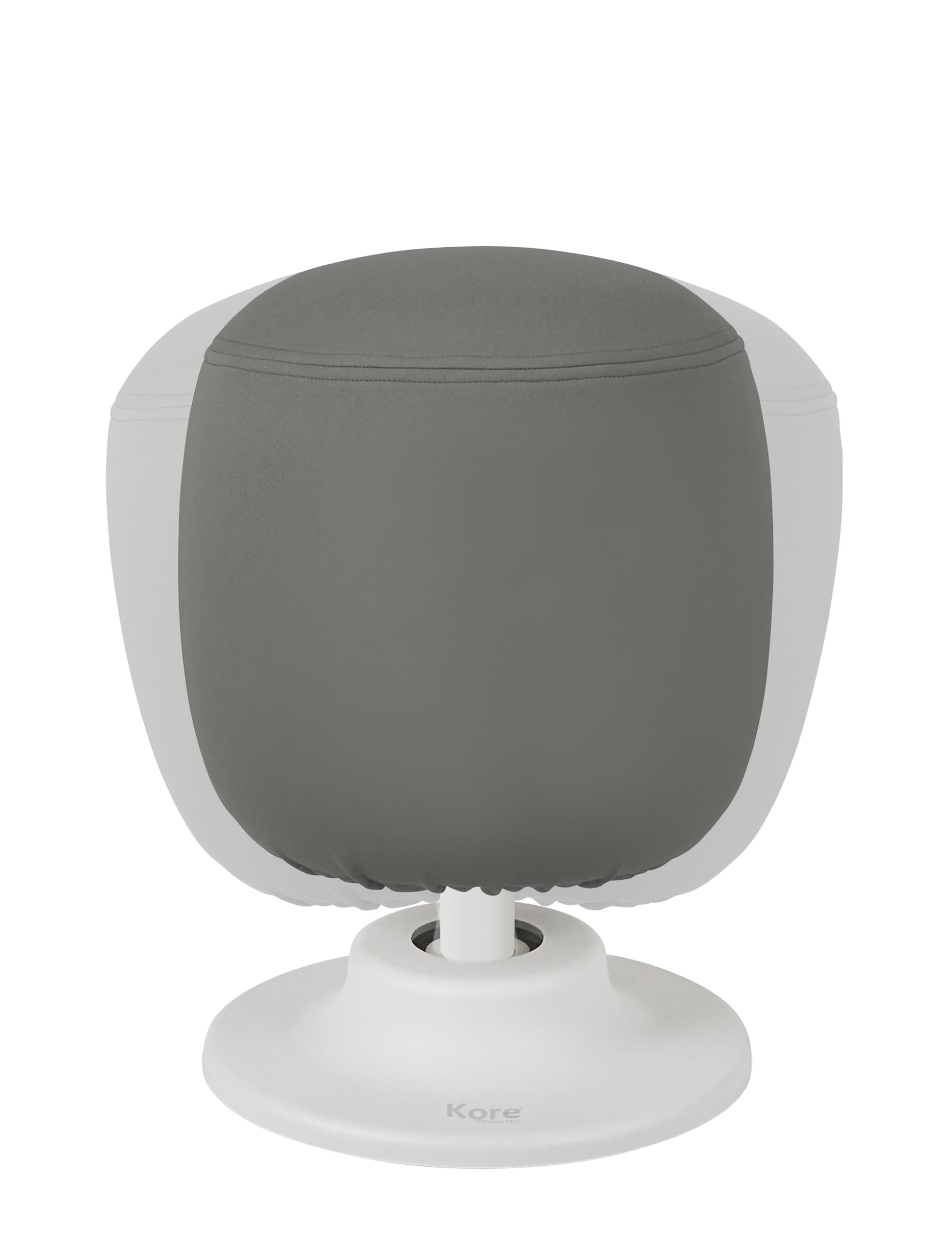 KORE Design Kids Adjustable Pivot Stool, Waterproof Fabric Desk Chair Comfy for Students, Kid Computer Chair for School, Home, Active Sitting, ADD/ADHD, Autism, Girls/Boys, Tall (16.5-21”), Grey