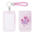 Shiningeyes Id Card Badge Holder Key Chain With Metal Keyring, Plastic Slide Open With Id Window For Women Men Girls Students,Th