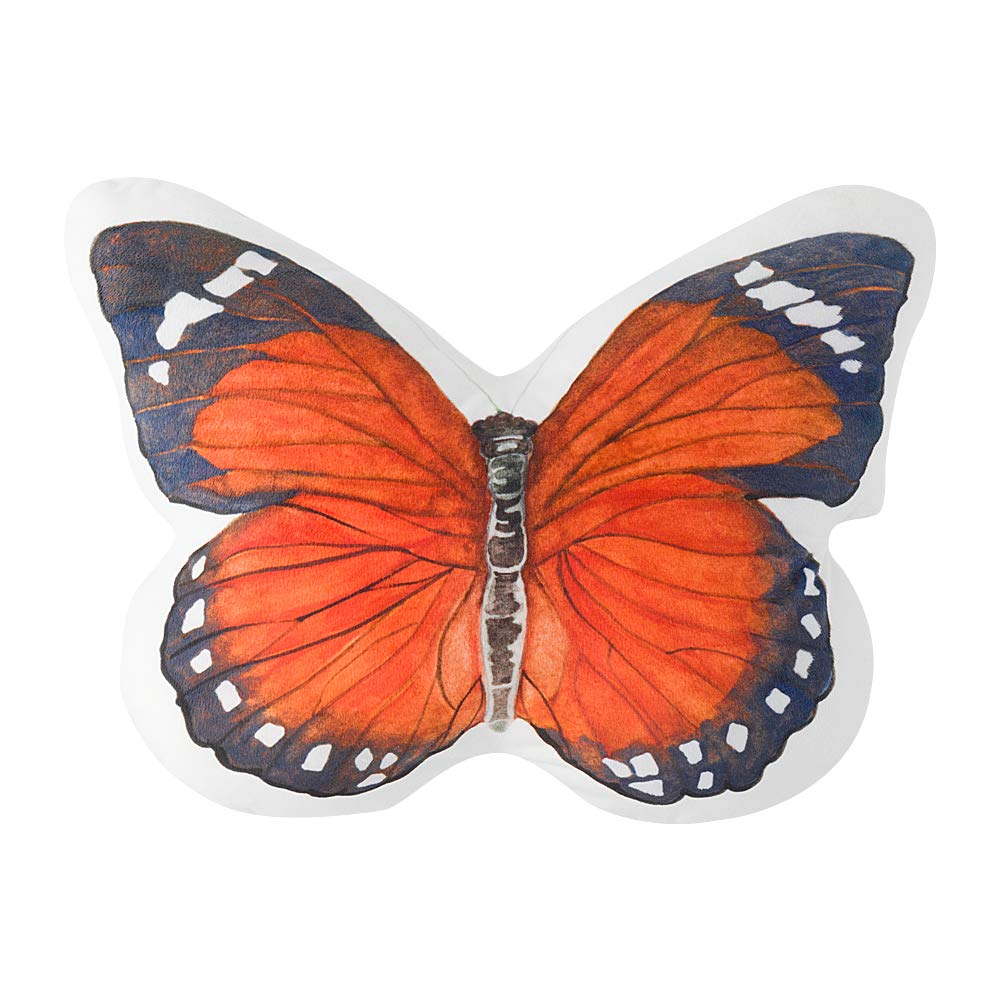 Jwh 3D Butterfly Pillow Decorative Plush Throw Pillow Colorful Animal Print Cushion Bed Couch Living Room Bedroom Chair 13X18 In
