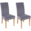 Smiry Velvet Stretch Chair Covers for Dining Room Set of 2, Soft Fit Removable Washable Kitchen Parsons Chair Slipcover Protecto