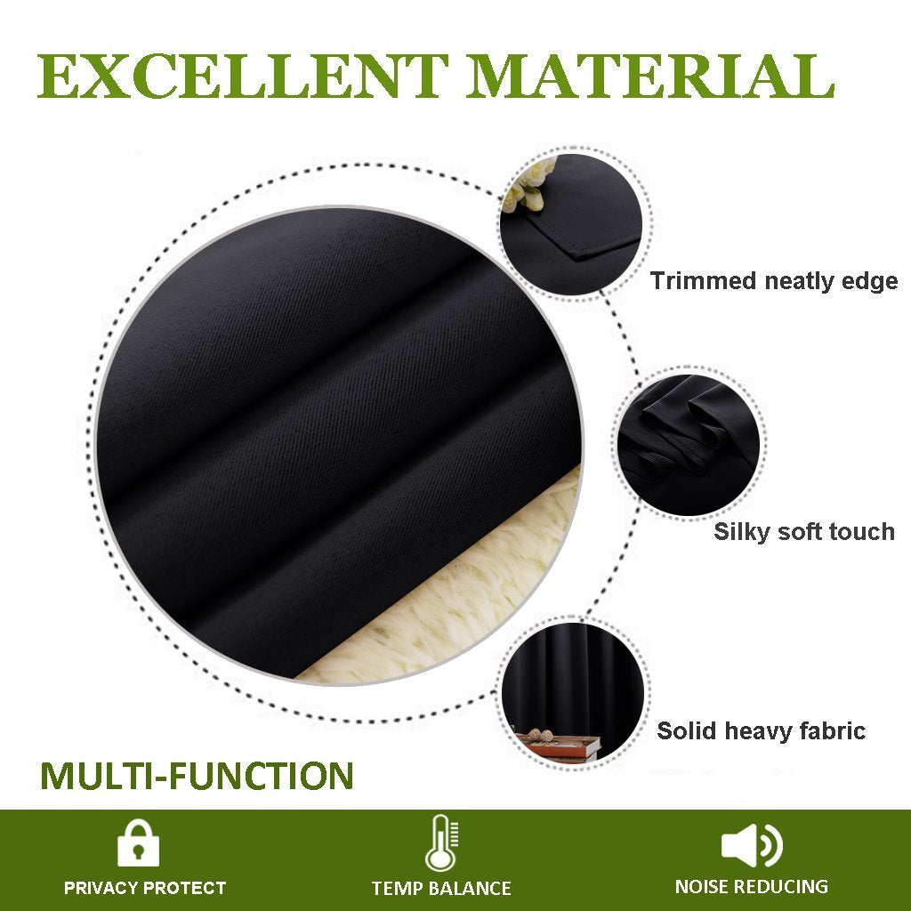 Nicetown Halloween Wide Drapes For Sliding Glass Door,Window Treatments For Patio Doors,Grommet Thermal Insulated Blackout Curta