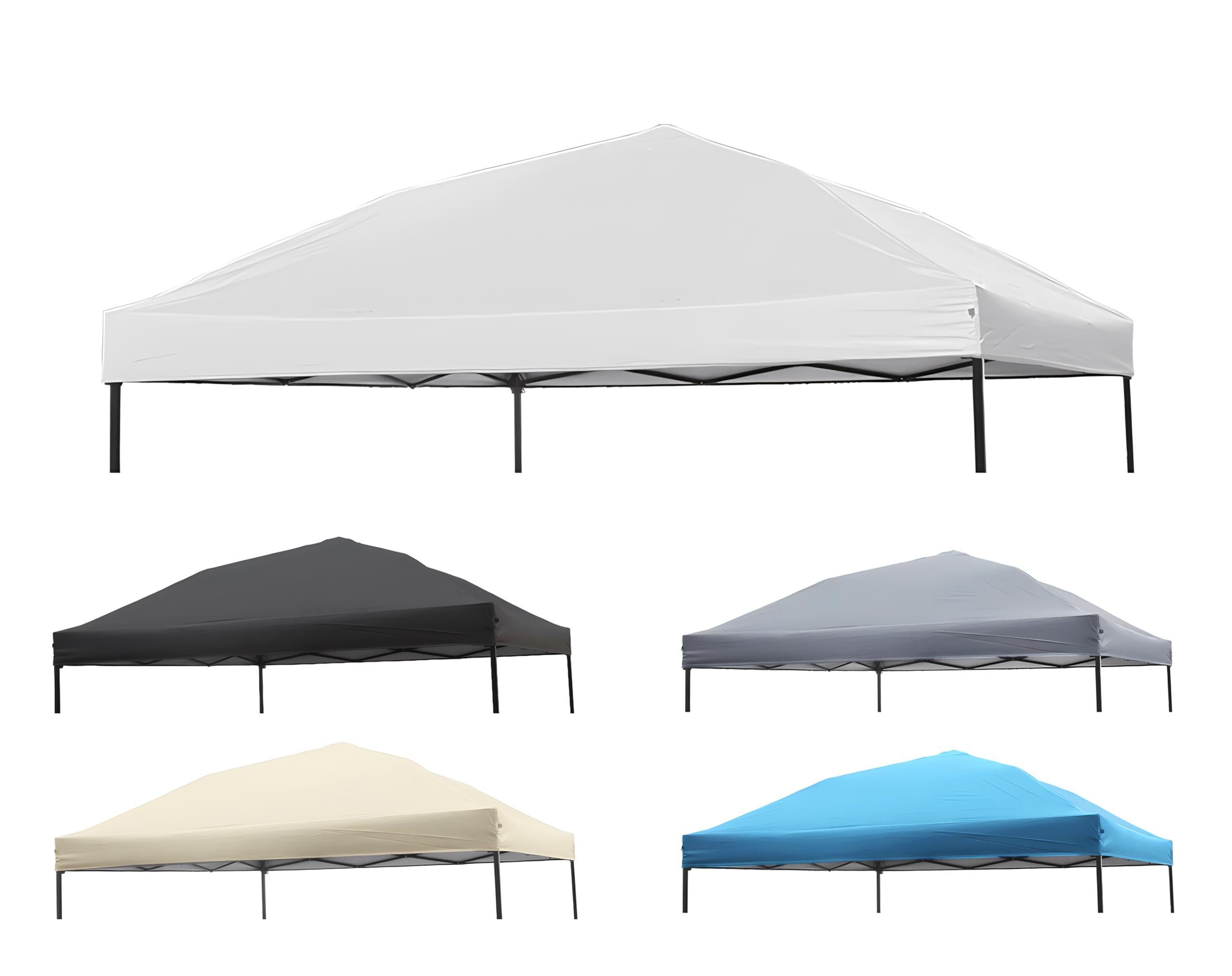 10X 10 Canopy Replacement Top, Replacement Cover For 10X10 Pop Up Canopy Tent (Top Cover Only) White