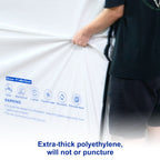 Excibubblebearbb Mattress Bags For Moving And Storage,6 Mil Waterproof Zippered Mattress Protector Bags Of King Size, Extra Thic