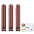 Uni Mechanical Pencil, Field, 2.0Mm Replacement Core Red(U203101P.15), 6 Leads X 3Set = Total 18 Leads And Amazdone Sticky Notes
