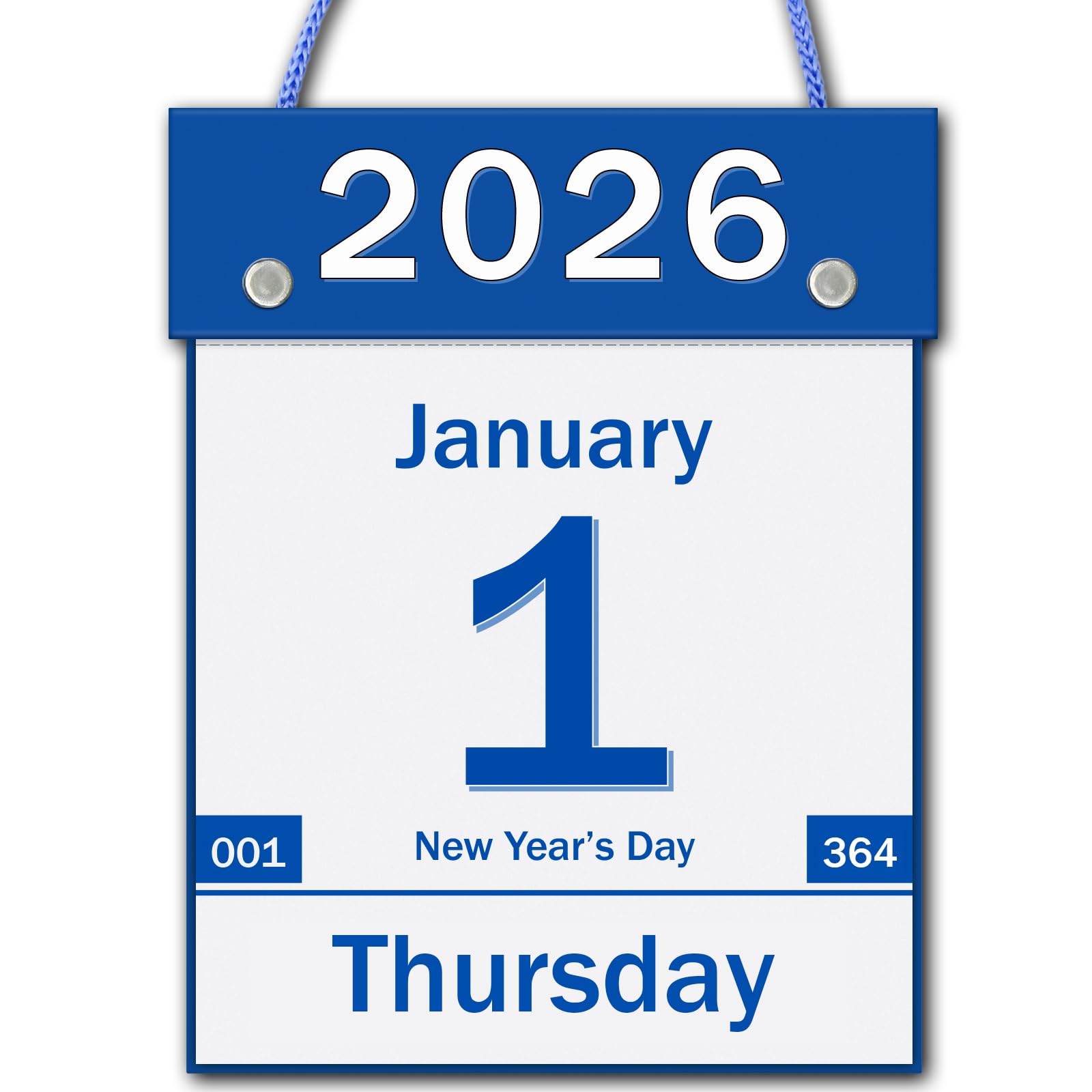 2026 Daily Wall Calendar, Page per Day with Large Clear Dates, Large Print Wall Calendar for Seniors Gift Home Office School Dor