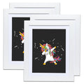 FrameWorks 4-Pack, 10    x 12.5    White Wooden Kids Art Frame - Frames for Kids Artwork with Gallery Style Edges, Tempered Glas