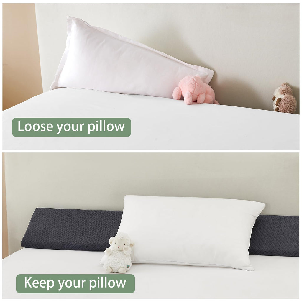 King Size Bed Wedge Pillow - For Headboard Gap/Headboard Pillow/Mattress Wedge /Bed Gap Filler (76''X10''X6'') - Bloster Triangl
