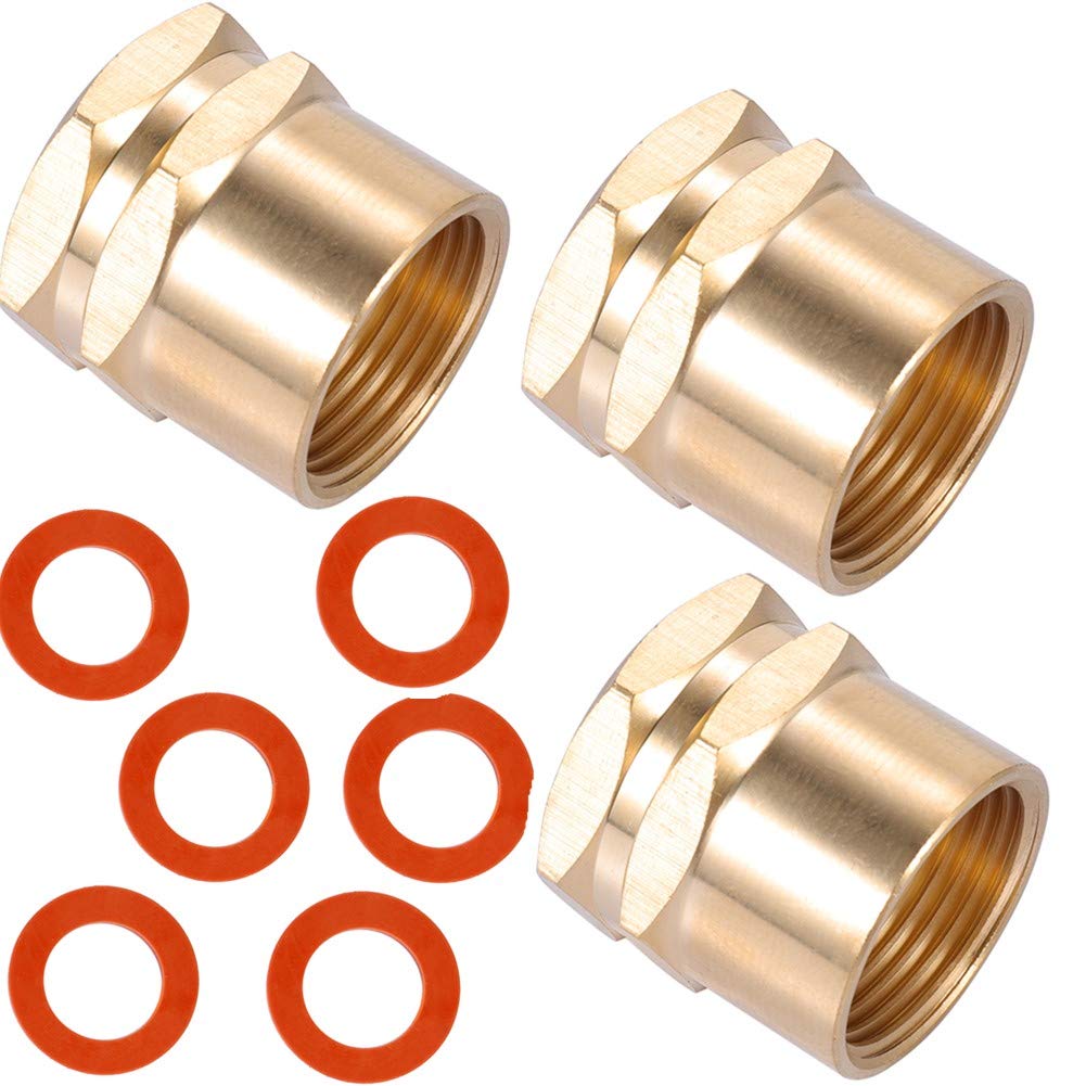 Brass Pipe To Hose Fitting,3/4 Npt Female X 3/4 Hose Thread Female,Garden Hose Fitting To Pipe Fittings Connector Adapter 3Pcs W