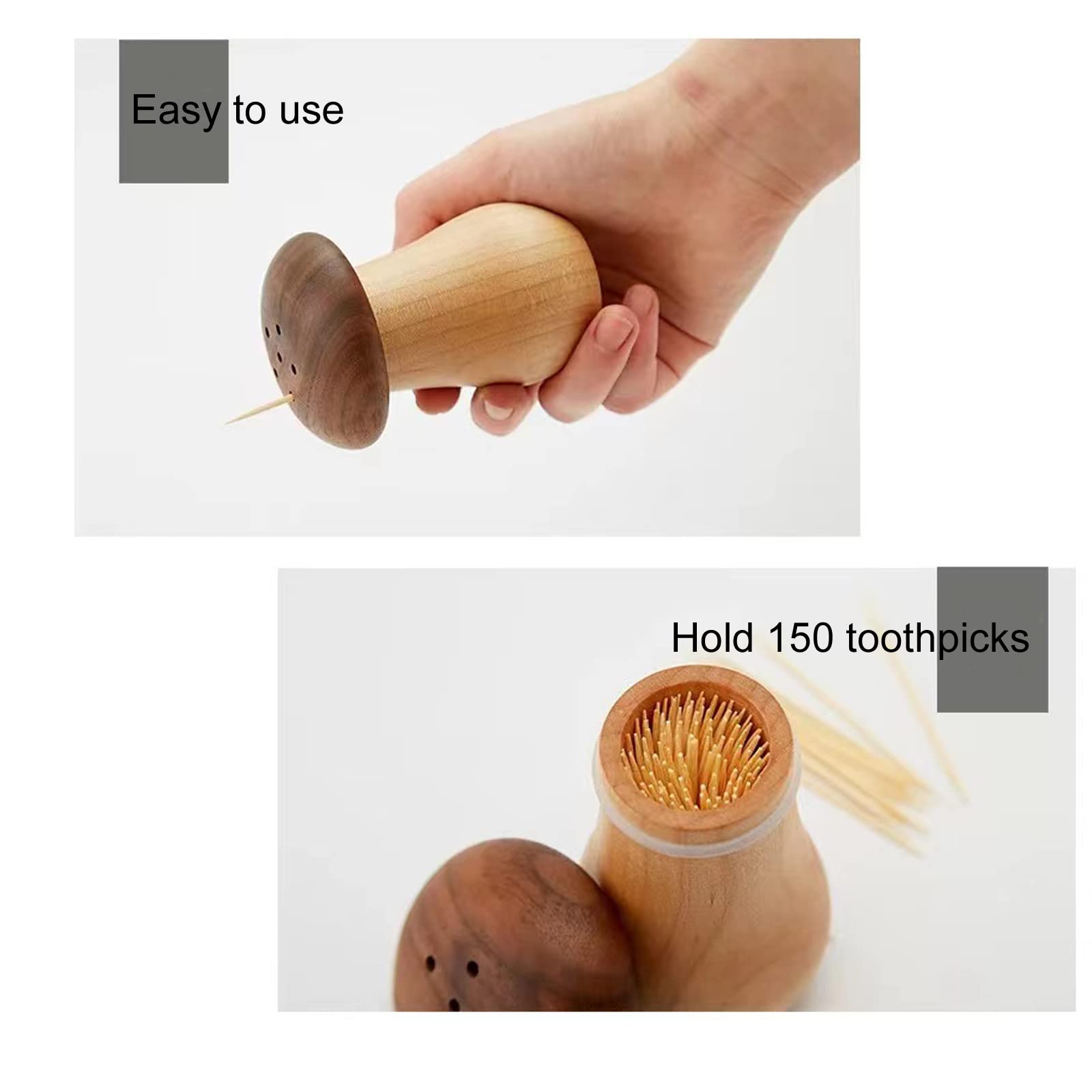 Agirlvct Toothpick Dispenser, Cute Mushroom Toothpick Holder Container Home Kitchen Restaurant Dining Room Mpther'S Day Birthday