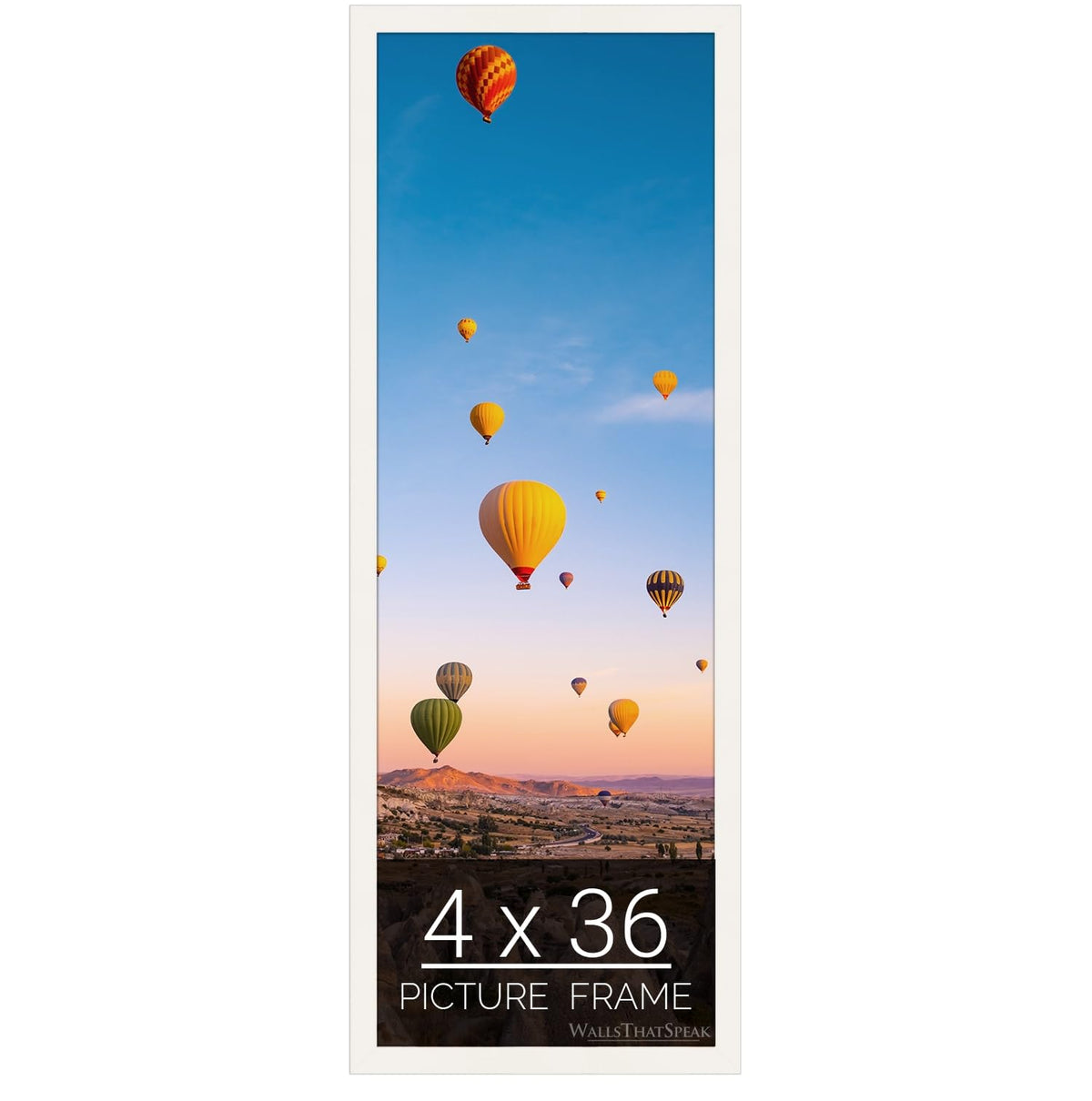 wallsthatspeak 4x36 white Picture Frame for Puzzles Posters Photos or Artwork
