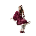 Comfort Spaces Angel Wrap Hooded Wearable Blanket Throw, Ultra Soft Giftable Plush To Sherpa Poncho Blanket Wrap With Pockets, C