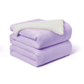 Walensee Sherpa Fleece Blanket (King Size 108   X90    Lavender) Plush Throw Fuzzy Super Soft Reversible Microfiber Flannel Blan