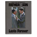KATE POSH The Love Between a Father & Son is Forever Engraved Leather Picture Frame, Father of The Groom, Best Dad Ever, First F