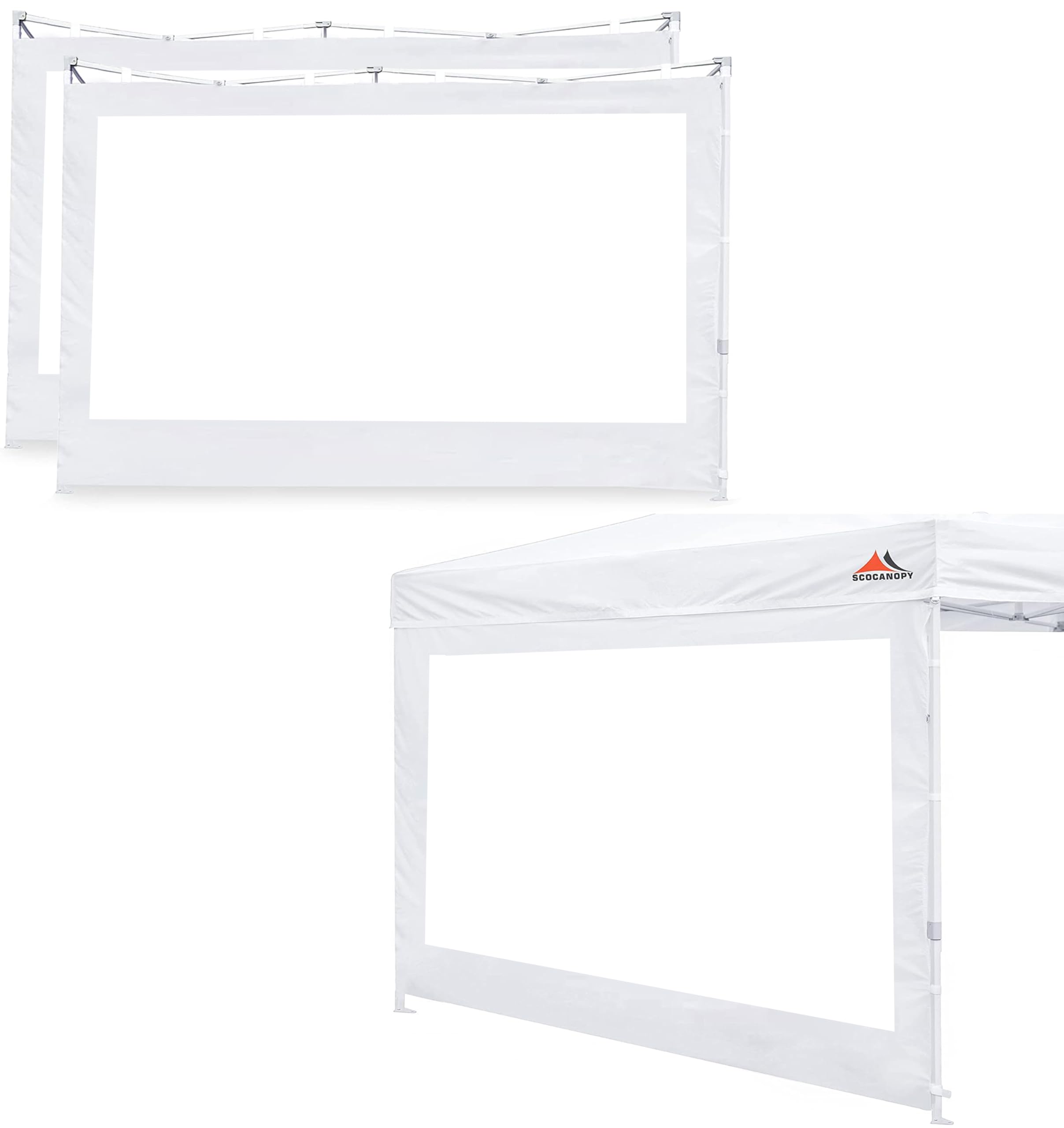 Scocanopy Clear Window Sidewall For 12X12 Canopy Frame, 3 Pack Sunwalls Only,(White)