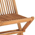 vidaXL 3 Piece Folding Patio Dining Set - Teak Wood Outdoor Furniture with Cushions - Compact, Durable, No Assembly Needed