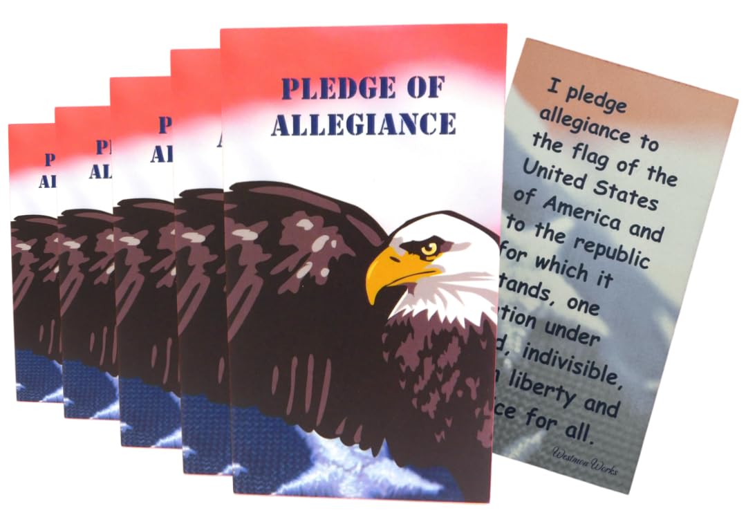 Westmon Works Pledge Of Allegiance Cards Children'S Bulk Teachers Classroom Pack Made In The Usa, Set Of 24