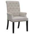 Coaster Home Furnishings Alana Upholstered Tufted Arm Chair with Nailhead Trim Sand