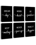 Drsoum Motivational Wall Decor Inspirational Office Wall Art Framed Black Quotes for Living Room Encouraging Canvas Posters for 