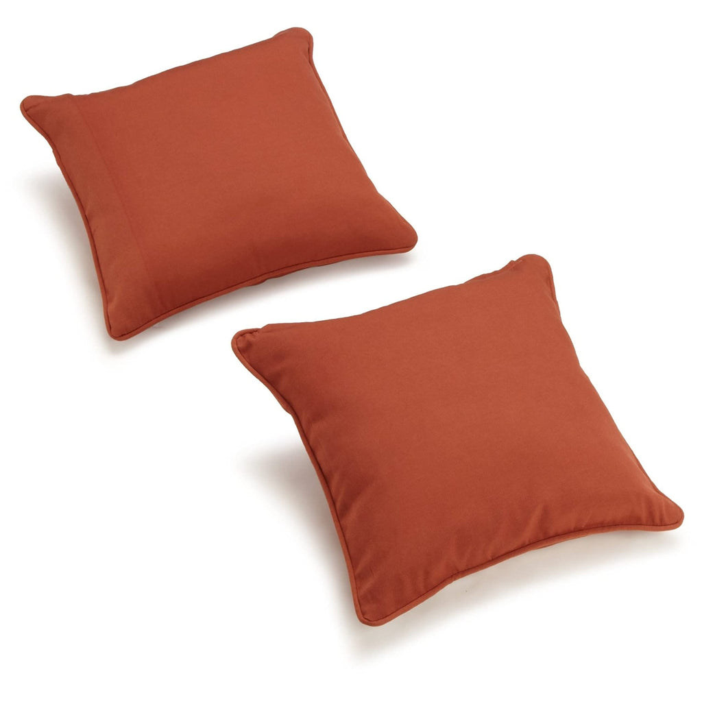 Blazing Needles 18-inch Twill Throw Pillows (Set of 2) Chocolate