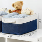 Thewarmhome Storage Basket For Organizing - Medium 3 Pack 14X10X7 Inch Fabric Storage Cubes For Shelves With Rope, Collapsible S
