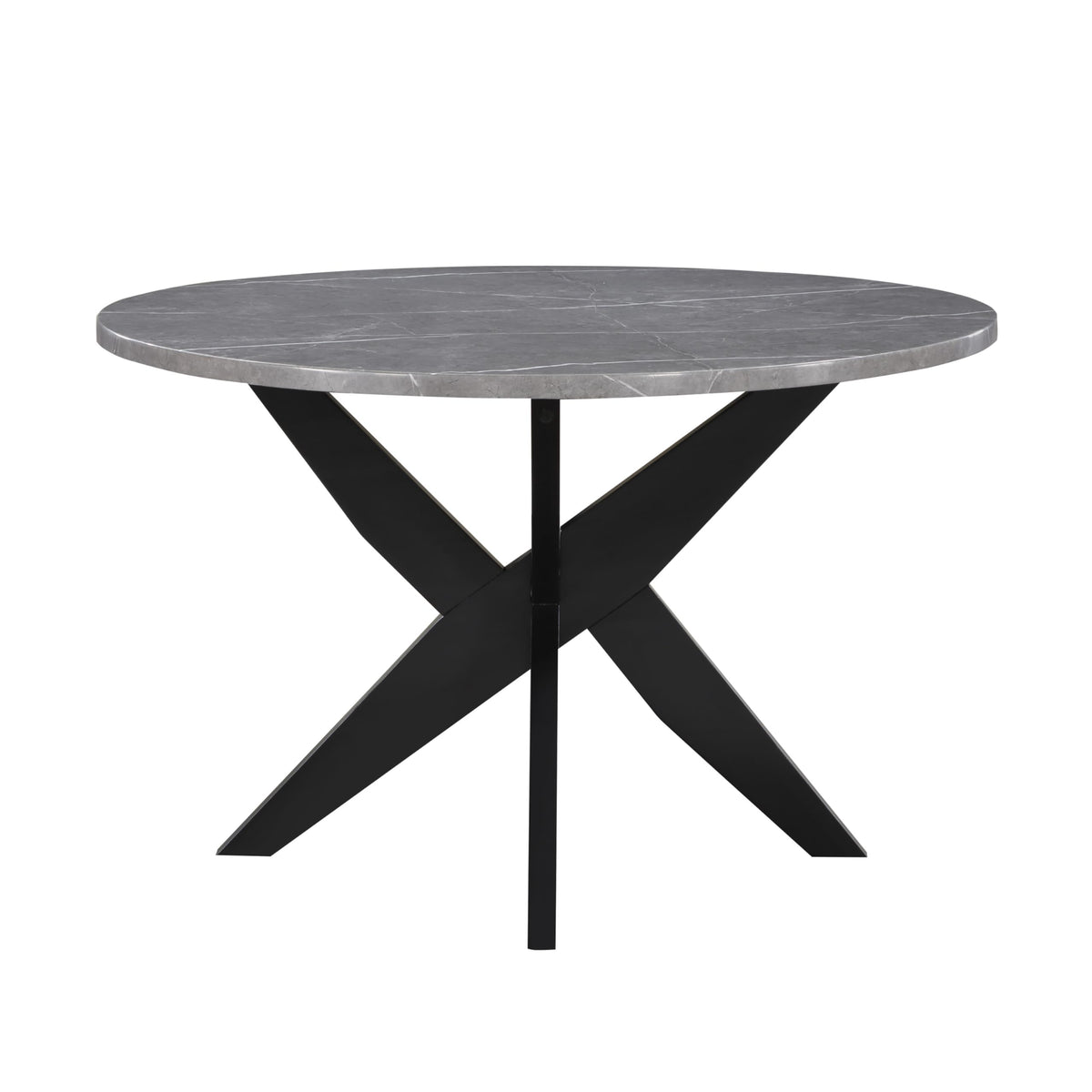 Steve Silver Furniture Amy Faux Marble Dining Table, Gray