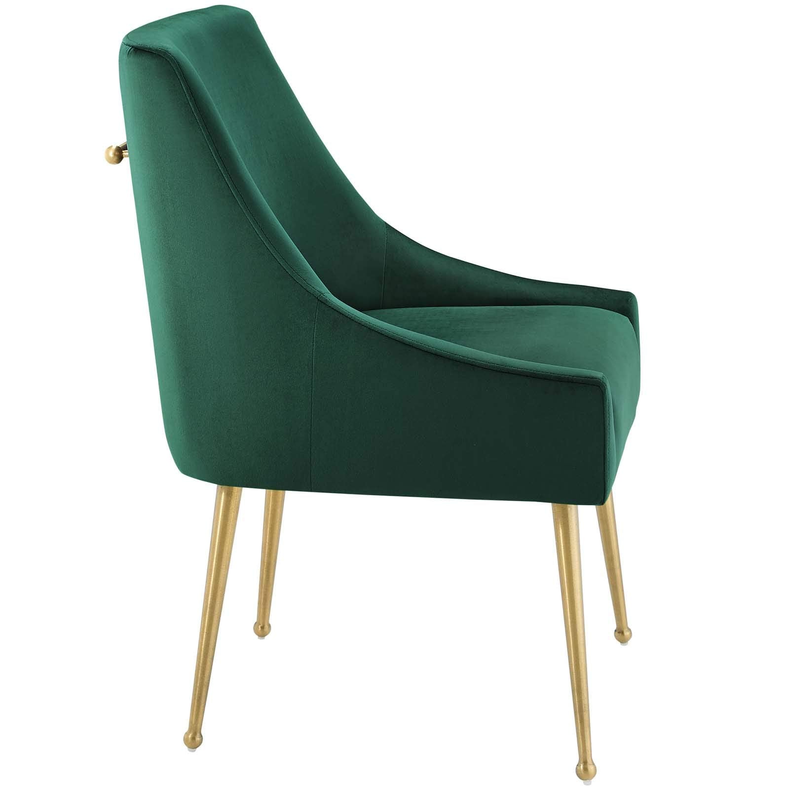 Modway Discern Upholstered Performance Velvet Dining Chair, Green