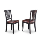 East West Furniture Avon7-Blk-Lc 7 Pc Dining Room Set-Oval Table With Leaf And 6 Dining Chairs