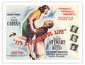 Frank Capras Its a Wonderful Life - Starring James Stewart Donna Reed - Vintage Film Movie Poster c.1946 - Fine Art Matte Pape