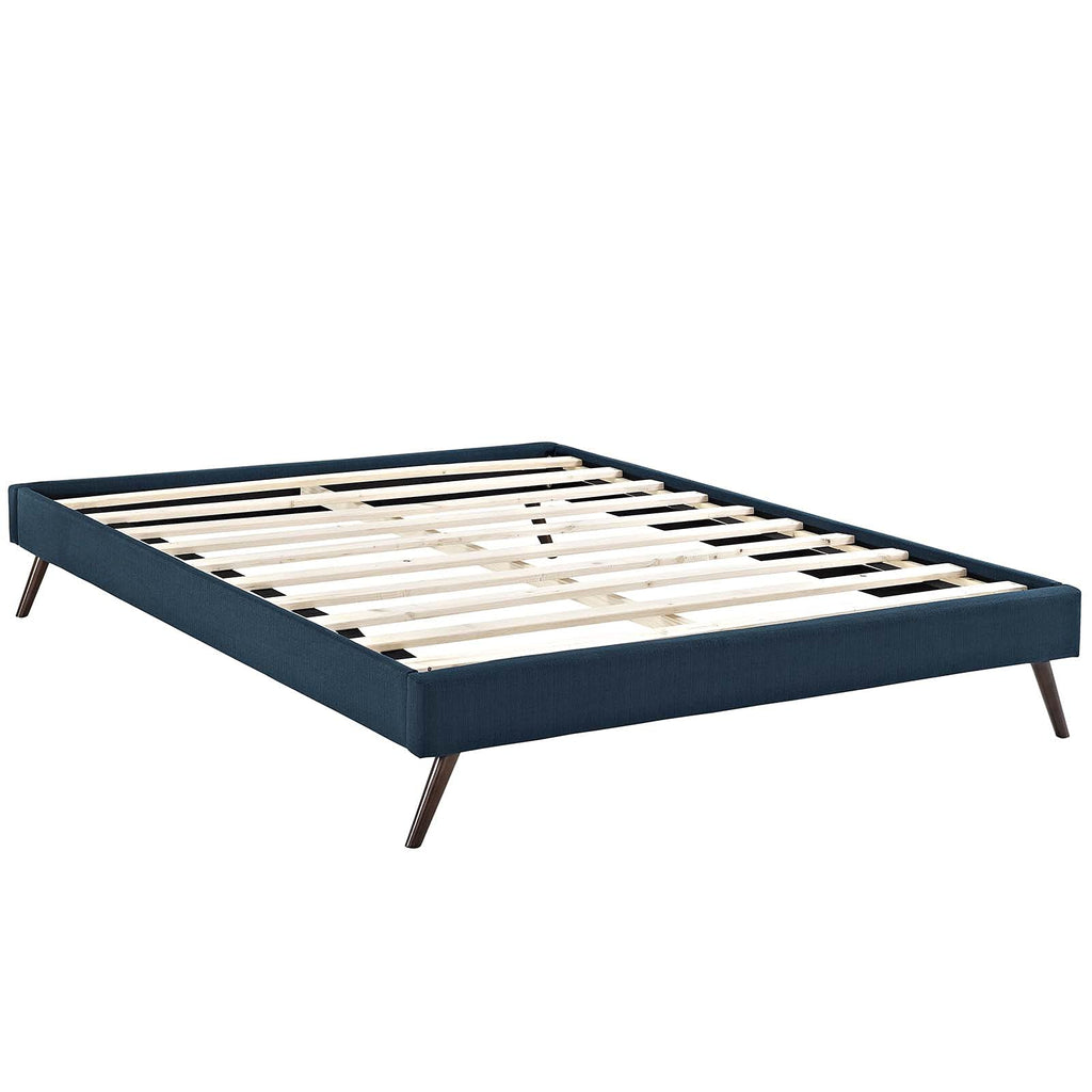 CasaFoyer  Loryn Platform Bed | Solid Wood Frame | Polyester Upholstery | Wooden Slat Support System | No Box Spring Needed | Memory Foam Compatible | Stylish Headboard Options | Ideal for Modern Bedrooms