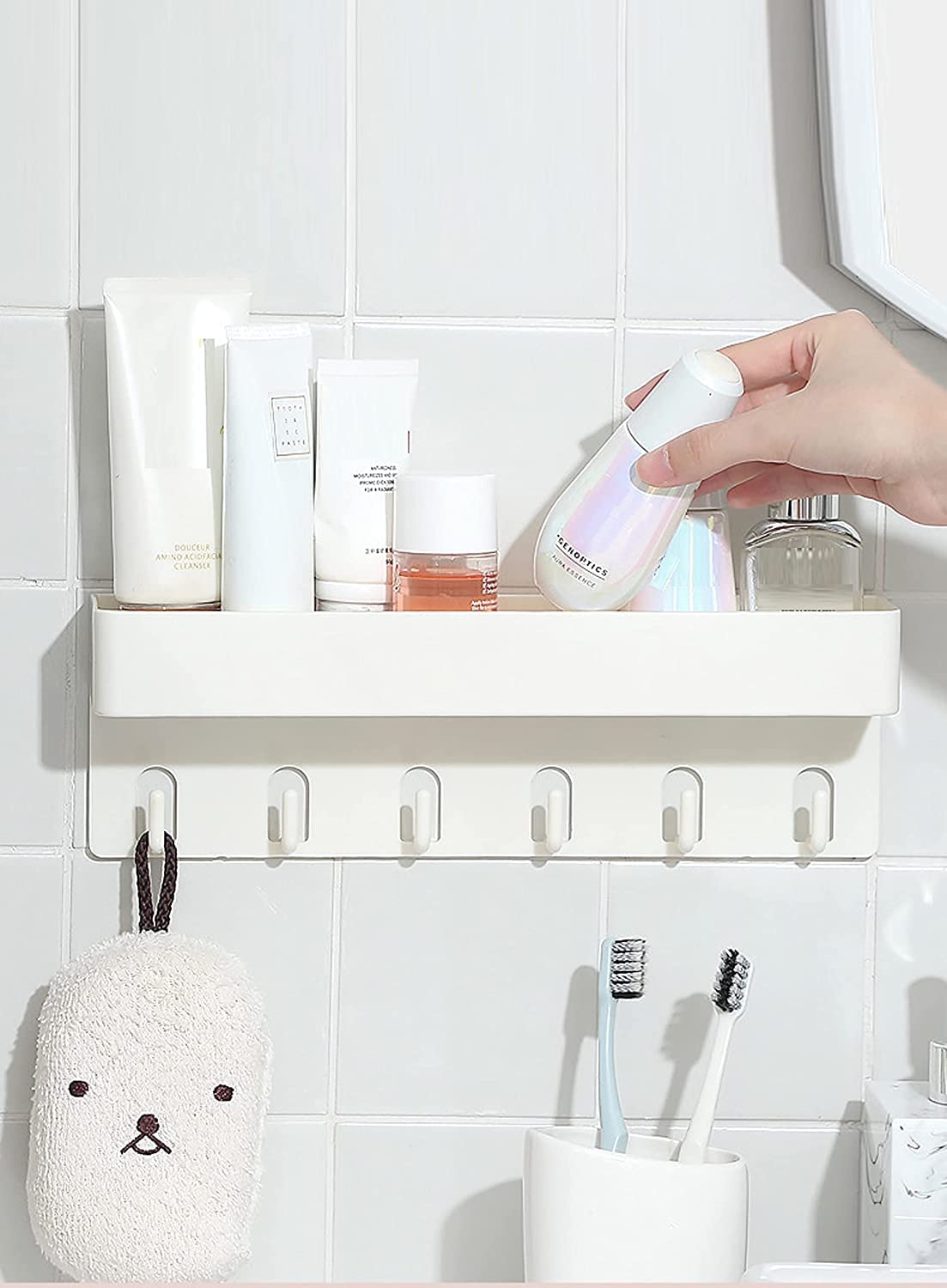 GION Wall Mounted Shelf Bathroom Rack, Bathroom Shelf Shelves, Bathroom Hardware And Accessories Storage Racks, Multipurpose Hom