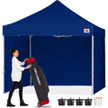 ABCCANOPY Easy Pop Up Canopy Tent with Sidewalls 10x10 Commercial -Series, Navy Blue