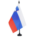 Slovenia Table Flag 5' X 8' - Slovenian Desk Flag 21 X 14 Cm - Black Plastic Stick And Base - Az Flag