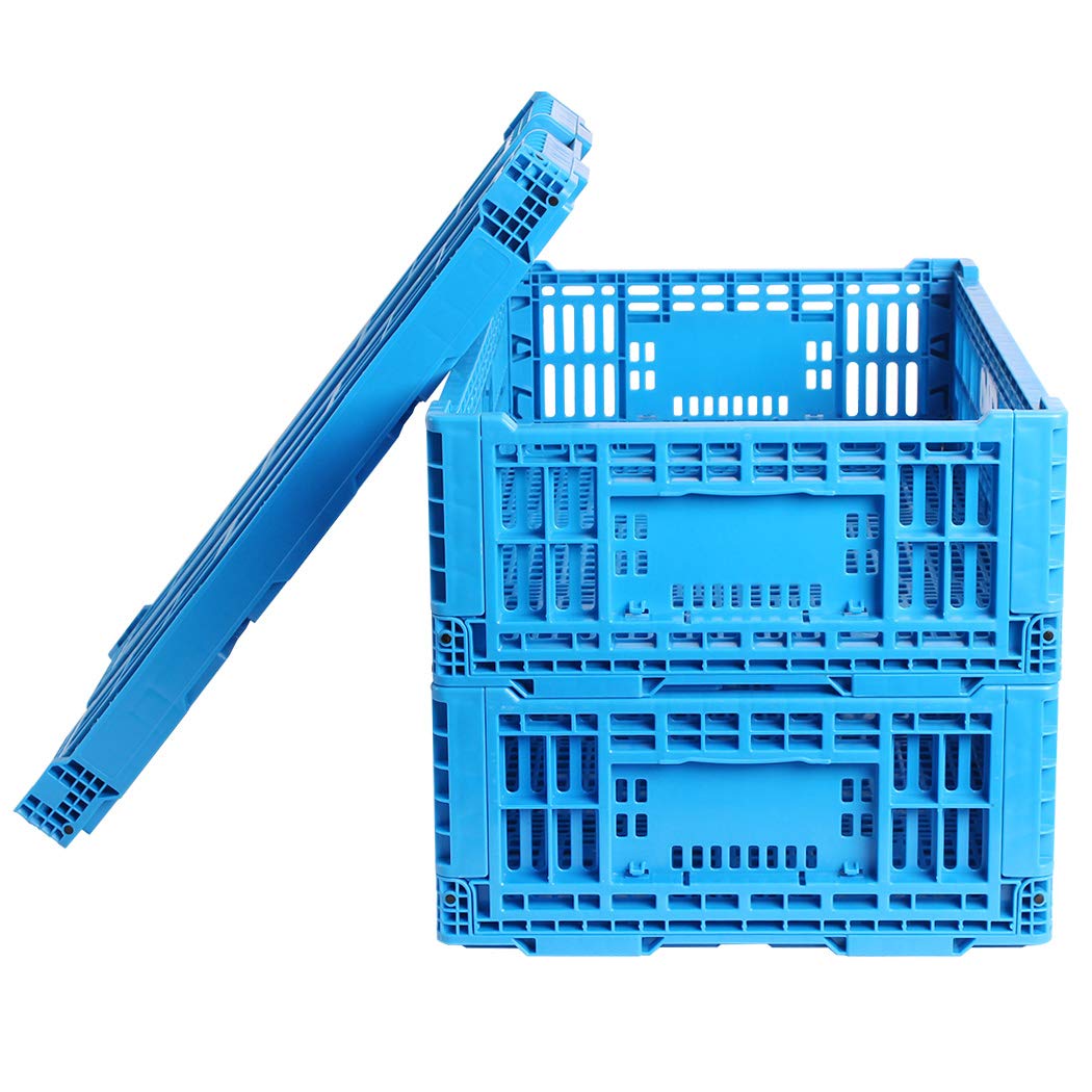 Qtjh Collapsible Storage Bin Containe, 52 Liter Transfer Box,Crate Transit Storage Of Various Items (23.6' L X 15.7' W X 8.6'