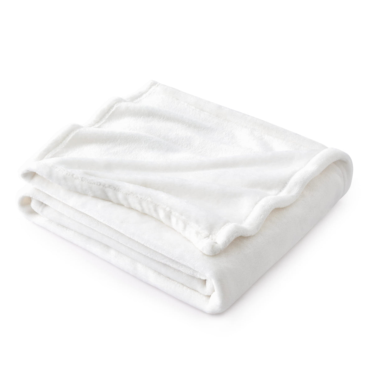 Bedsure White Fleece Blanket Throw Blanket - 300Gsm Throw Blankets For Couch, Sofa, Bed, Soft Lightweight Plush Cozy Blankets An