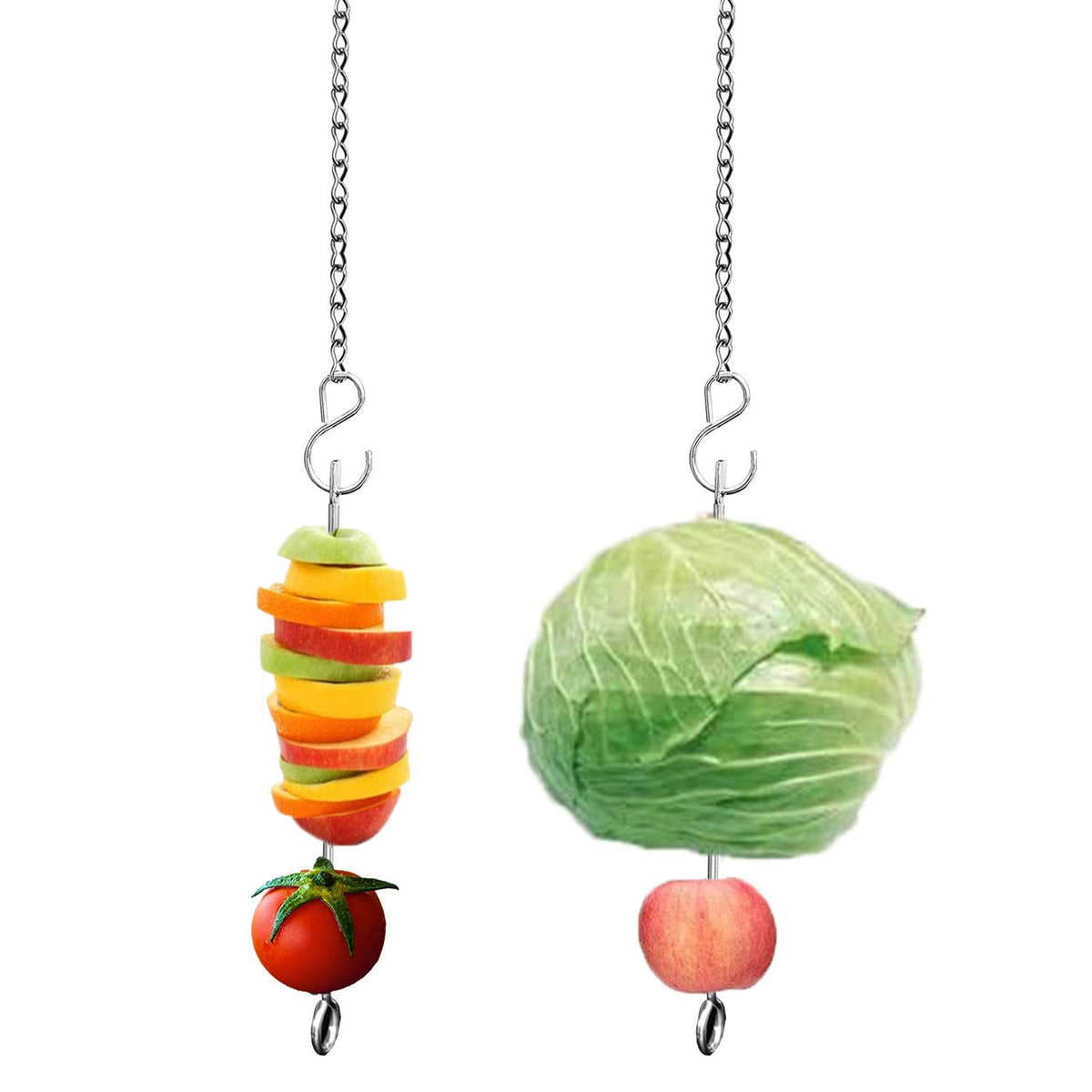 Chicken Veggies Skewer Vegetable Hanging Feeder Toy Chicken Fruit Feeder For Hens Chicken Large Birds Pet