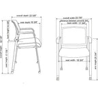 Lorell Mesh Back Guest Chairs With Casters