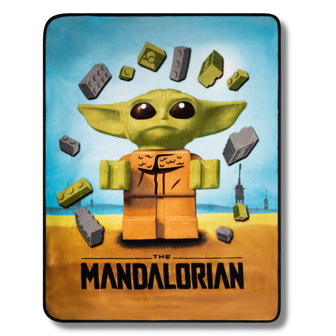 Franco Lego Star Wars The Child Mandalorian Bedding Super Soft Micro Raschel Throw, 46 In X 60 In (Official Lego Product)