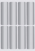 Royal Green 3X1 Labels Sticker Color Code Metallic Silver Stickers - 40 Pack