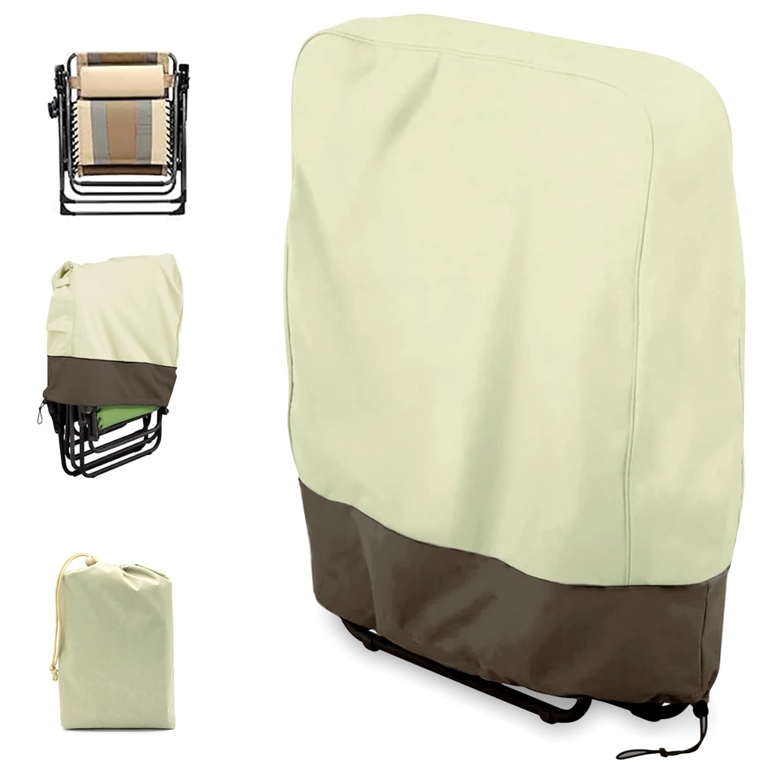 Fun Gift Outdoor Folding Chair Covers,Oxford Cloth Zero Gravity Chair Covers Waterproof and UV Resistant(32.3  x 36.7 x 8.3 ) (