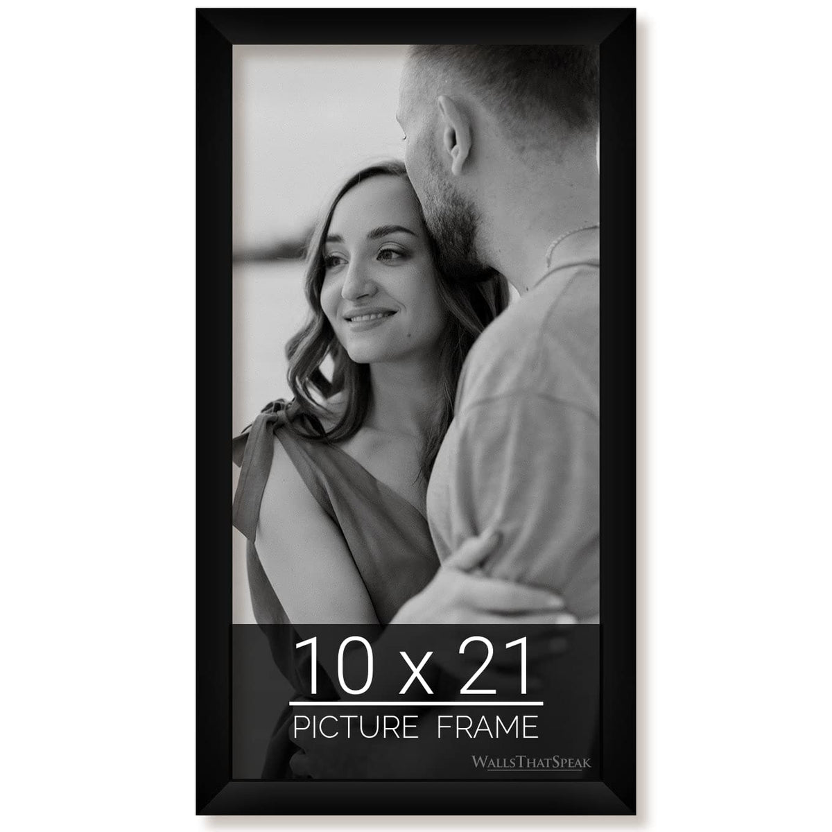 wallsthatspeak 10x21 Black Picture Frame for Puzzles Posters Photos or Artwork