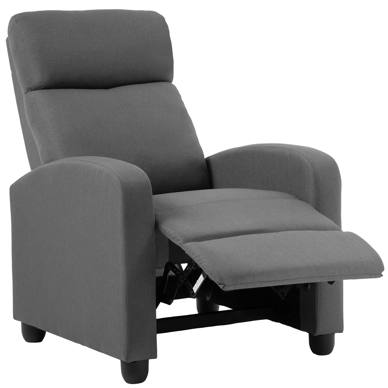 BestMassage | Recliner Chair | No Massage Function | Textile Grey | with Lumbar Support, Adjustable Push Back, Wide Armrests, Fo