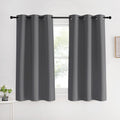 Nicetown Grey Blackout Curtain Panels For Bedroom, 2 Panels, W42 X L60 Inches, Grey, Thermal Insulated Grommet Top Blackout Drap