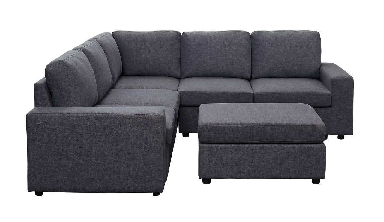 Lilola Home Elliot Sectional Sofa with Ottoman