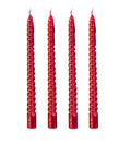 Kemladio Candle, 4pcs 10 inch Red Unscented Taper Candles, 8 Hrs Burn Time, Dinner, Halloween