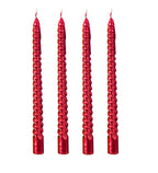 Kemladio Candle, 4pcs 10 inch Red Unscented Taper Candles, 8 Hrs Burn Time, Dinner, Halloween