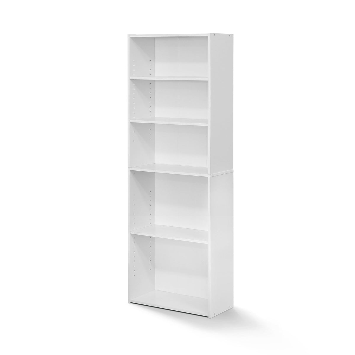 Furinno Wright 5-Shelf Bookcase, Soft White