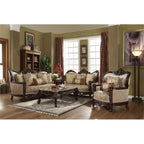 Acme Devayne Traditional European Loveseat with Queen Anne Legs in Dark Walnut