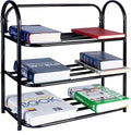 KHODESHWAR ENTERPRISE Metal Foldable Open Book Shelf, Book Shelve Book Case, Book Rack, Book Storage Rack for Study Room (Set of