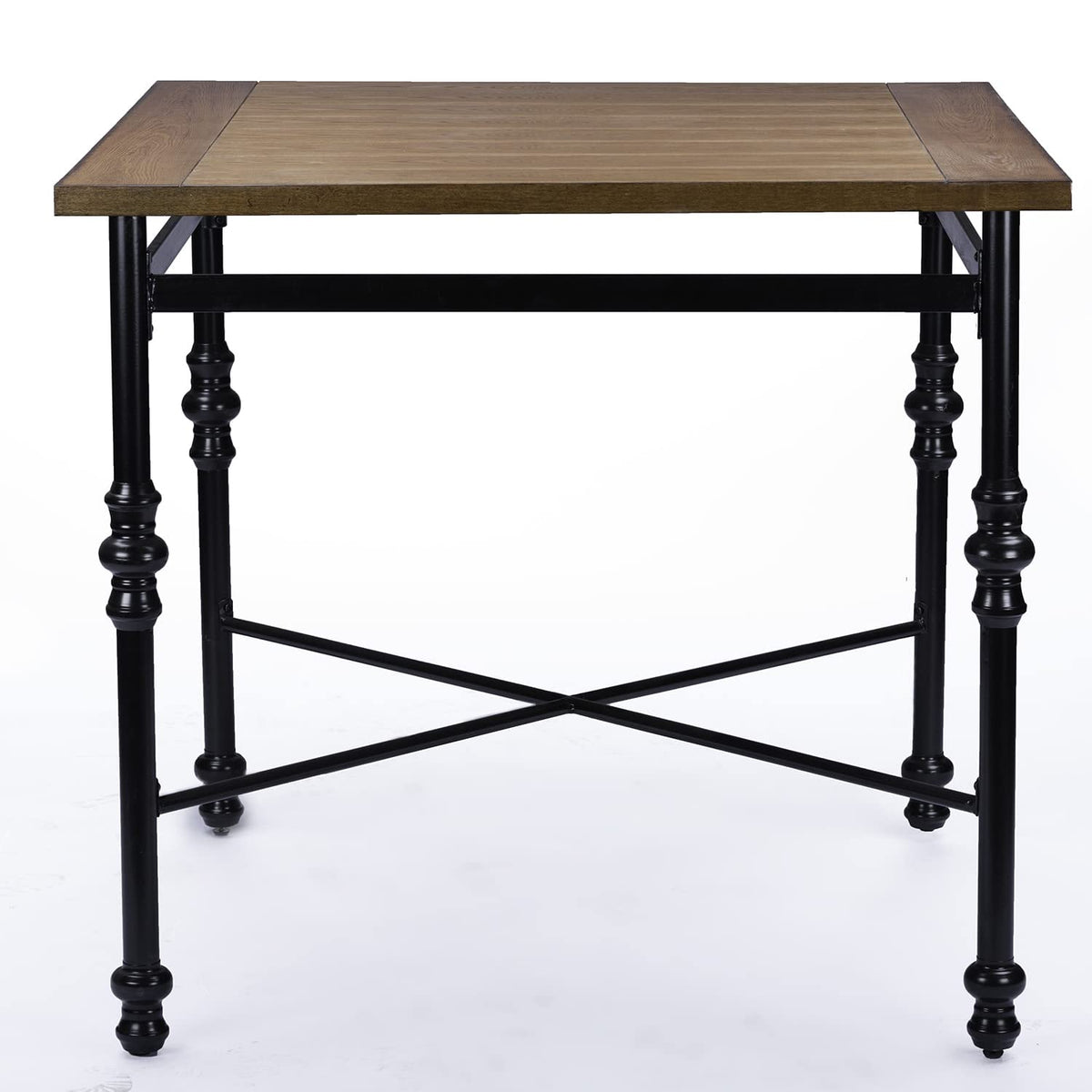 Broxburn Light Brown Wood & Metal Pub Table