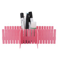 Reliable 2 Size Drawer Dividers, Durable Pp Drawer Partition Plate, For School Home(Pink, Short 24.8 * 7)